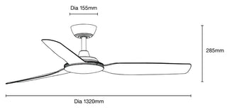 Clearance - Martec Viper DC 48″ & 52″ 3 or 4 Blade Smart Ceiling Fan With WIFI Remote Control