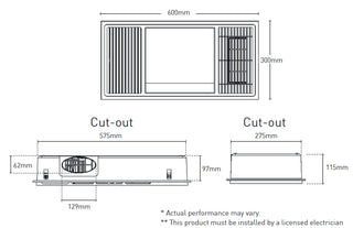 Mercator Mercury 3-in-1 PTC Bathroom Heater