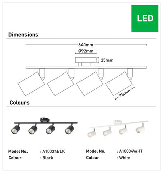 Mercator Travis 4 X 5W GU10 LED Spotlight