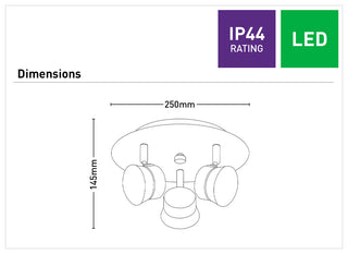 Mercator Paisley LED Spotlight Range IP44