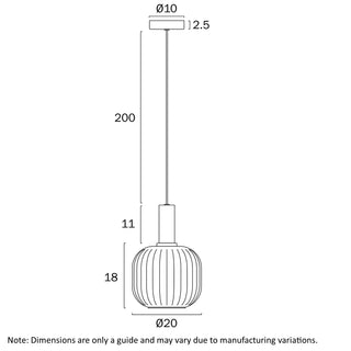 Telbix Aosta 20cm Pendant