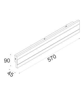 CLA Banda LED Tri-CCT Rectangular with Frosted Diffuser Wall Lights IP65