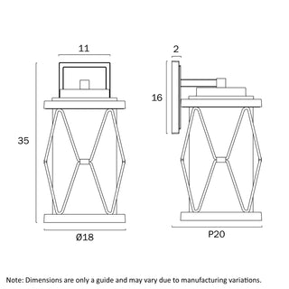 Telbix Capstan 35 Exterior Wall Light