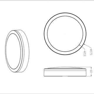 SAL Cooper III SE7192TC/EM 18W, LED wall or ceiling mount luminaire