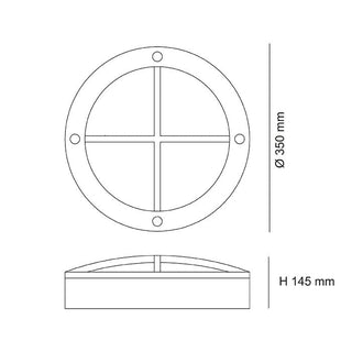 SAL Cooper  LED commercial bunker (cross frame) luminaire