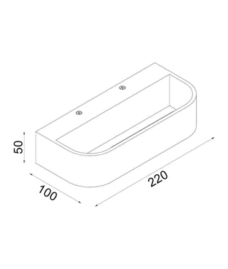 CLA DHAKA City Series LED Tri-CCT Interior Rectangular Up/Down Dimmable Wall Light