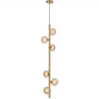 Telbix Elson 6 Light Pendant Antique Gold