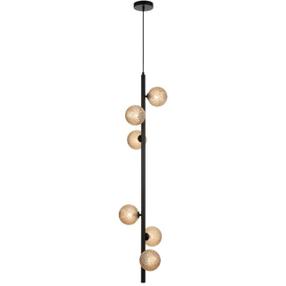 Telbix Elson 6 Light Pendant Black