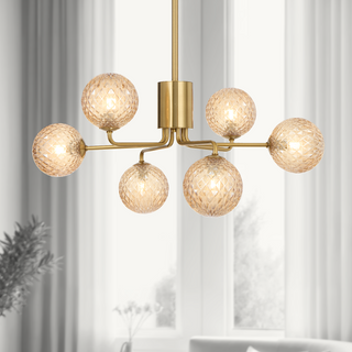 Telbix Felton 6 Light Pendant Antique Gold