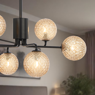 Telbix Felton 6 Light Pendant Black