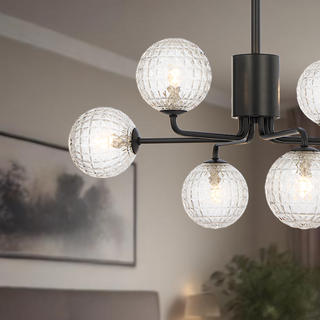 Telbix Felton 6 Light Pendant Black