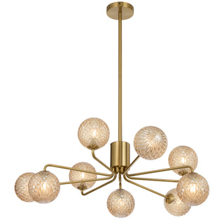 Telbix Felton 9 Light Pendant Antique Gold