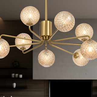 Telbix Felton 9 Light Pendant Antique Gold