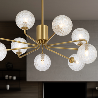 Telbix Felton 9 Light Pendant Antique Gold