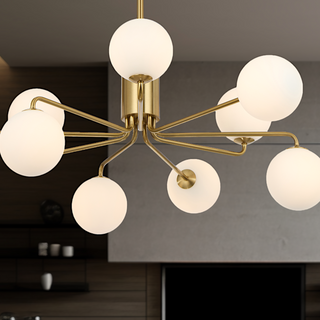 Telbix Felton 9 Light Pendant Antique Gold