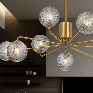 Telbix Felton 9 Light Pendant Antique Gold