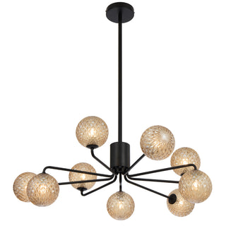 Telbix Felton 9 Light Pendant Black