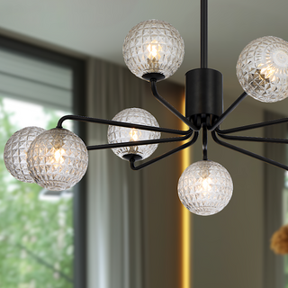 Telbix Felton 9 Light Pendant Black