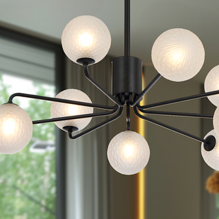 Telbix Felton 9 Light Pendant Black