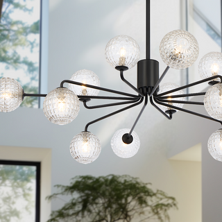 Telbix Felton 12 Light Pendant Black