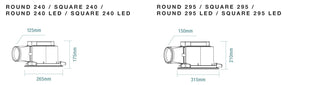 Martec Flow 250mm / 300mm Round Exhaust Fan Available with or without light