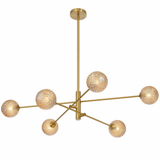 Telbix Gaston 6 Light Pendant Antique Gold