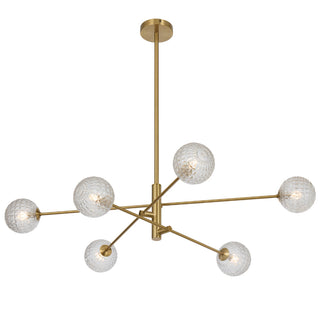 Telbix Gaston 6 Light Pendant Antique Gold