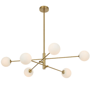 Telbix Gaston 6 Light Pendant Antique Gold