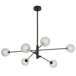 Telbix Gaston 6 Light Pendant Black