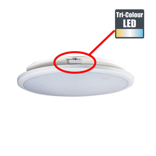 Oriel Omar.30 White TriColour LED Ceiling Light