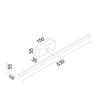 CLA LINEAL Interior LED Tri-CCT Dimmable Vanity Picture Wall Lights IP44 530mm