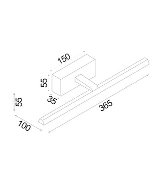 CLA LINEAL Interior LED Tri-CCT Dimmable Vanity Picture Wall Lights IP44 365mm