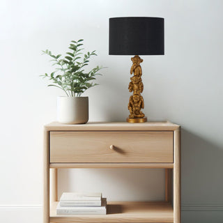 Lexi Sage Three Wise Mokey Table Lamp