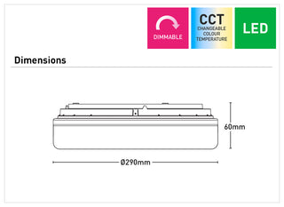 Mercator Lovato LED Oyster Ceiling Flush