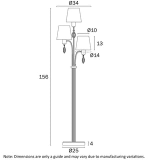 Telbix Malvern 3 Light Floor Lamp