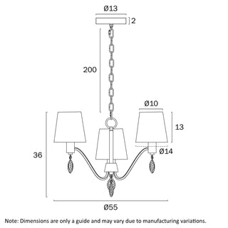 Telbix Malvern 3 Light Pendant