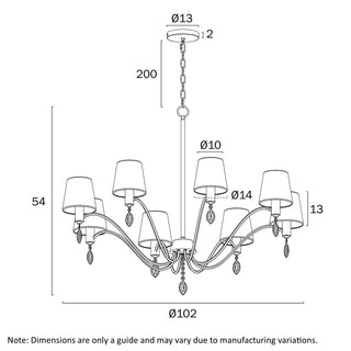 Telbix Malvern 8 Light Pendant