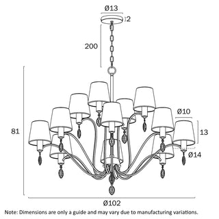 Telbix Malvern 12 Light Pendant