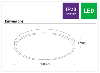 Mercator Millan Integrated LED Ceiling Light