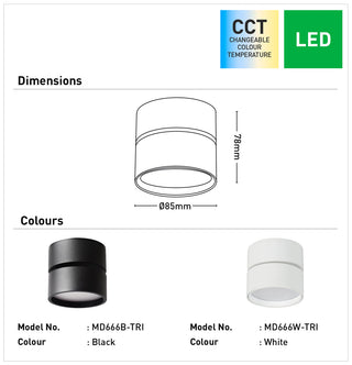 Mercator Diaz Surface mount Single-head Downlight