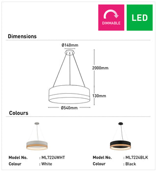 Mercator Fitzgerald 24W LED Pendant