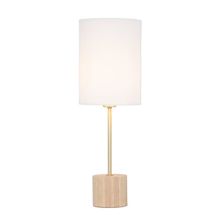 Mercator Flemington Pleated Fabric Wooden Base Lamp