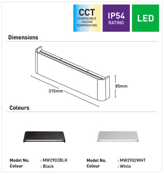 Mercator Jessica II 10W LED Wall Light CCT