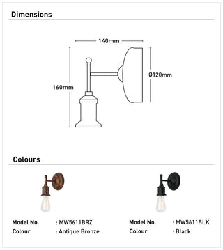 Mercator Leona Wall Light