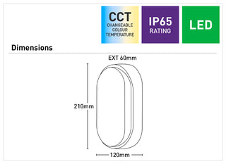 Mercator Fletcher II Oval LED CCT Bunker Light