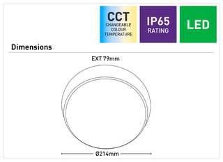 Mercator Fletcher II Round LED CCT Bunker Light