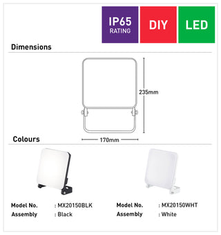 Mercator Crescent 50W DIY LED Flood Light