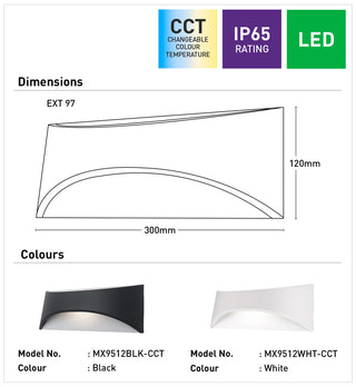 Mercator Wells 12W LED Wall Light