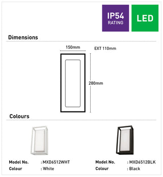 Mercator Cayman LED Exterior Wall Light