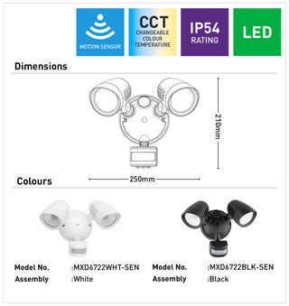 Mercator Cicero LED Security Floodlight with PIR Sensor